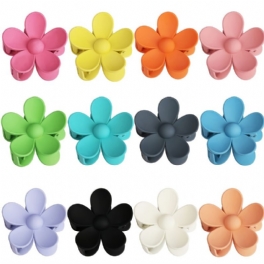 Flower Claw Clips Stort Hår Käkklämmor För Kvinnor Tjockt Hår Matt Hår Klo Halkfritt Starkt Grepp Hårklämmor Spännband Huvudbonader Tillbehör För Tunt Hår 1st