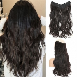 Hair Extensions Clip In 16-24 Inches Vågigt Hårförlängning Syntetiskt Hårstycken För Kvinnor Tjejer