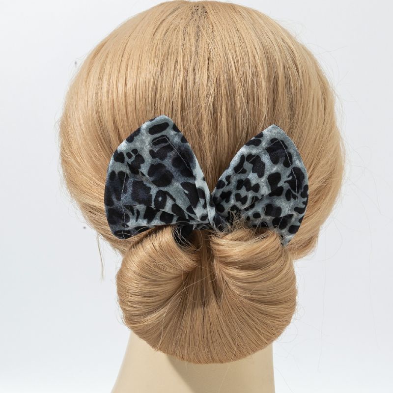 Leopard Basic Hår Pannband Flickor Hårtillbehör Magic Donut Wire Hair Bull Maker Clip Scrunchies För Hår