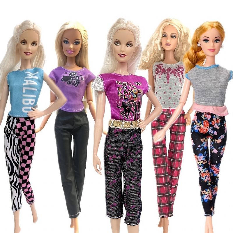 Mode Daily Casual Sport Top Blus Kjol Byxor Klänning För Barbie Doll Shop Tillbehör