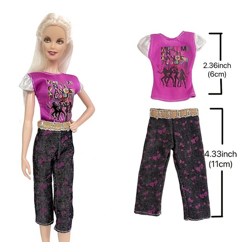 Mode Daily Casual Sport Top Blus Kjol Byxor Klänning För Barbie Doll Shop Tillbehör