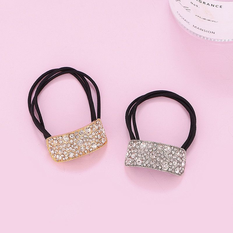 Rhinestone-hårband Kristallhårband Hästsvanshållare Mode Elastiska Scrunchies Hårband Hårlinor Håraccessoarer För Kvinnor Flickor