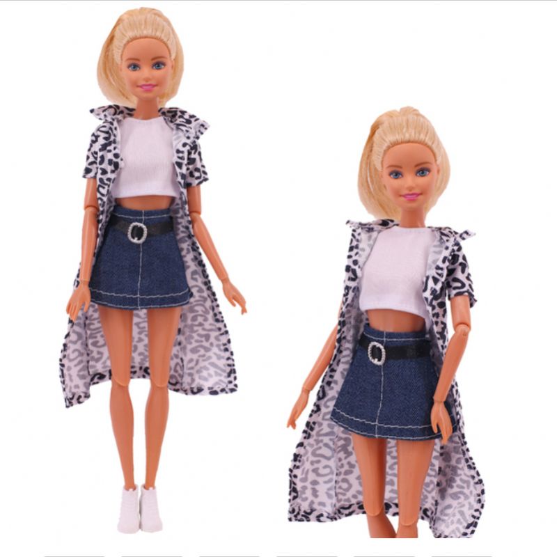 Senaste Klänningen Barbie Jeanskjol Blå Kjol Tjejdocka Kläder Passar 30 cm Dockatillbehör Gör-det-själv-present Högklackat