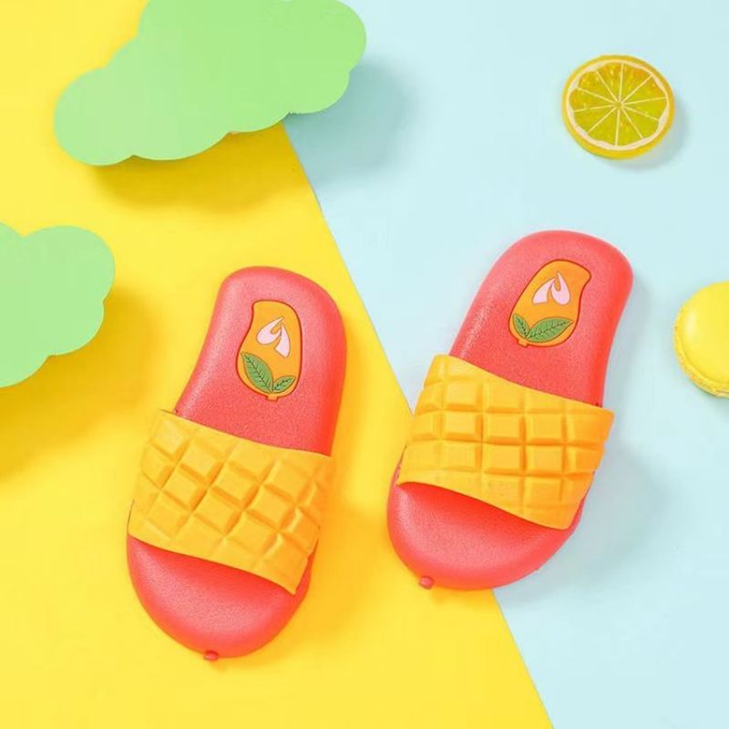 Pojkar Flickor Mjuksulor Anti-halk Mango Design Tofflor Cartoon Indoor Slides