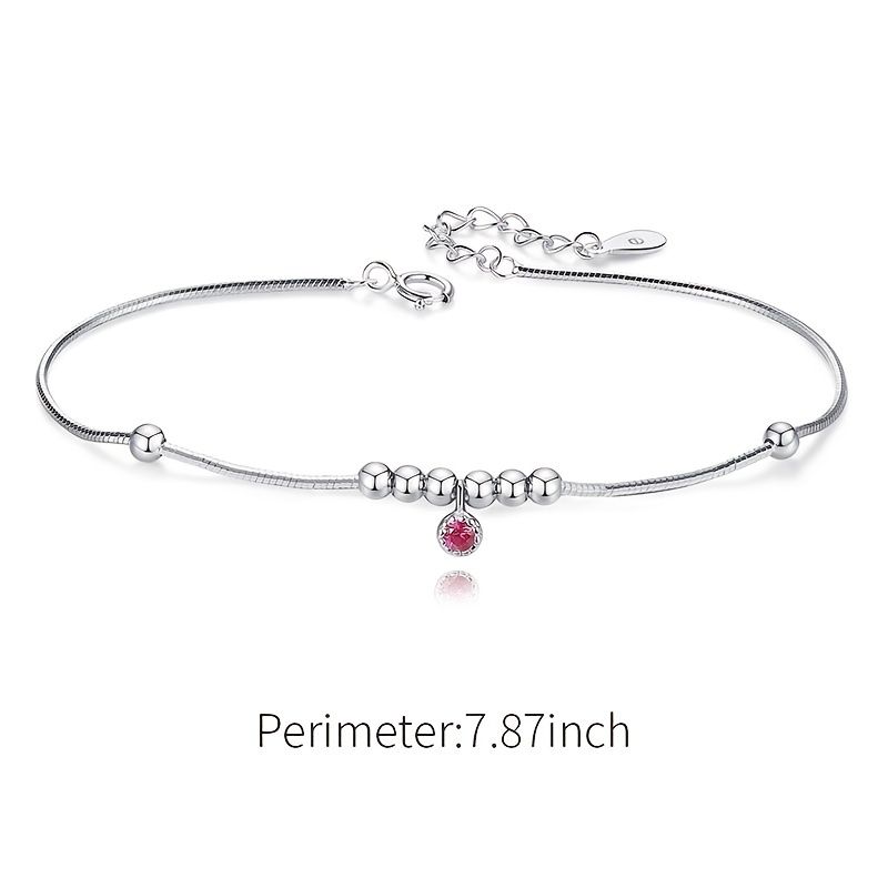 925 Sterling Silver Armband Ormkedja Rosa Kristall Flickvän Present Berlocker Smycken Födelsedagspresenter Till Kvinnor Fru Flickor Henne