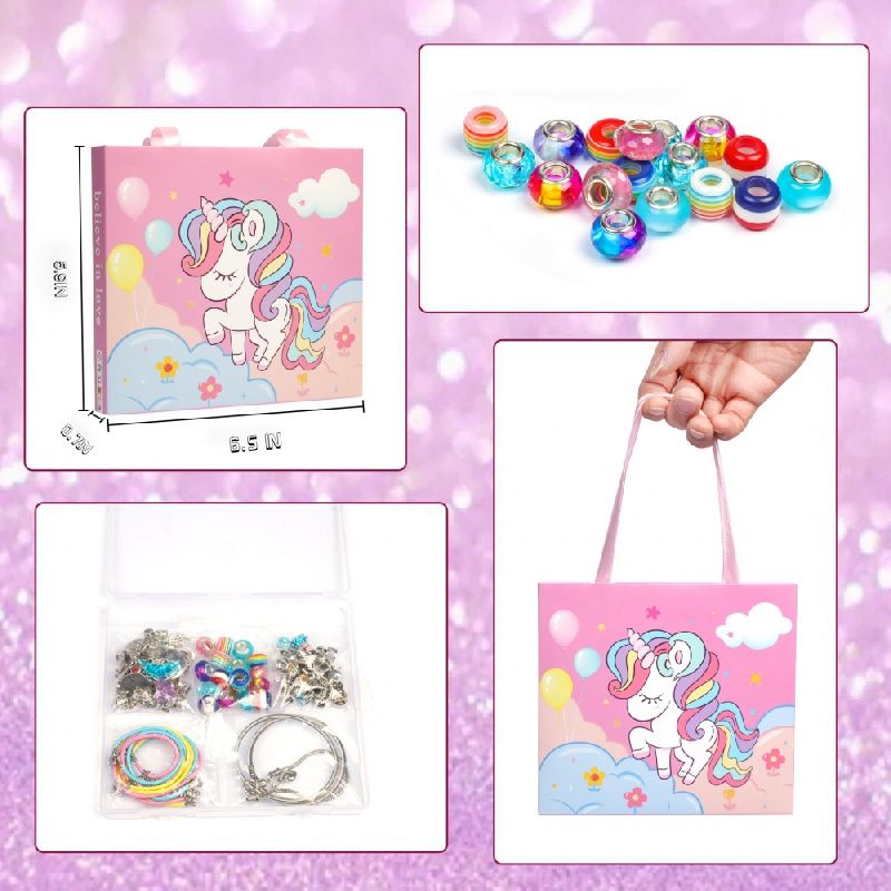 Barns Gör-det-själv-armband Söt Tecknad Unicorn Crystal Mermaid Cygnet Barntillbehör Armbandsset Julklapp