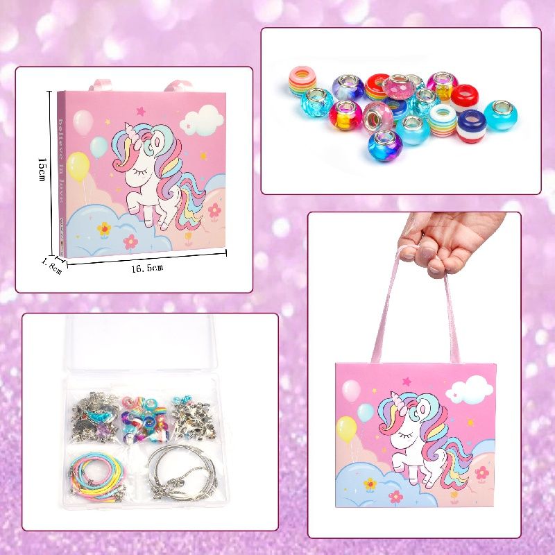 Barns Gör-det-själv-armband Söt Tecknad Unicorn Crystal Mermaid Cygnet Barntillbehör Armbandsset Julklapp