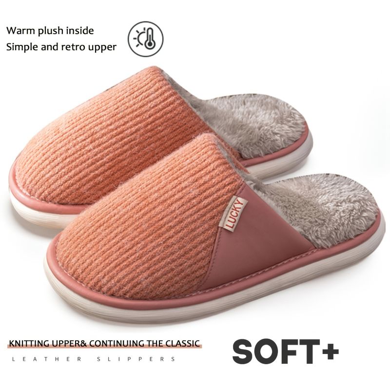 Flickor Casual Halkfria Tofflor Fleece Thermal Soft Slip On För Hem Inomhus