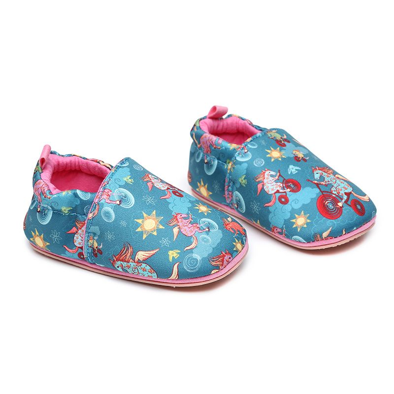 Infant Bebis Pojkar Tofflor Mjuksulor Slip-on Inomhus Utomhus Loafers