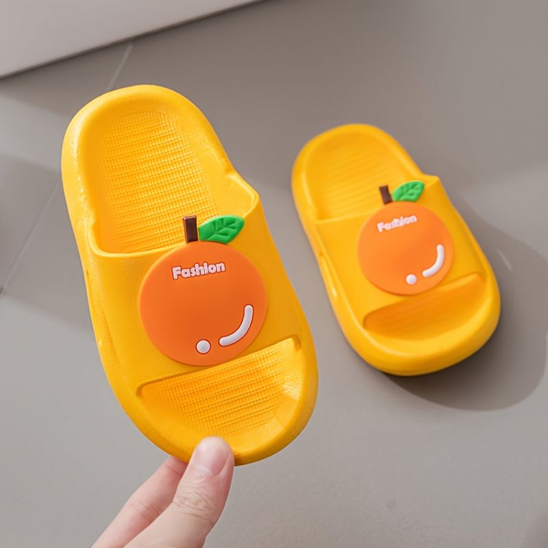 Småbarn Barn Flickor Sandaler Orange Frukt Mönster Hem Tofflor Open Toe