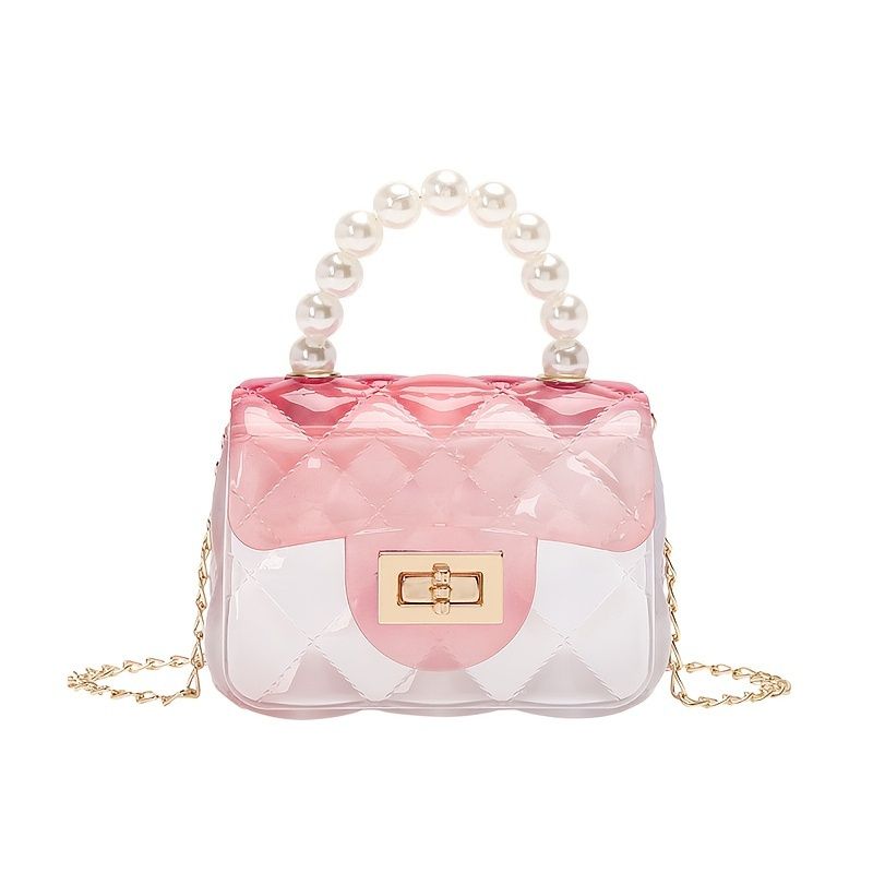 Bebis Flickor Pearl Handväska Crossbody Bag Axelväska Kedjeväska