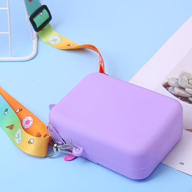 Flickor Silikon Söt Unicorn Messenger Bag Myntväska Barns Dekompression Pop Fidget Toys