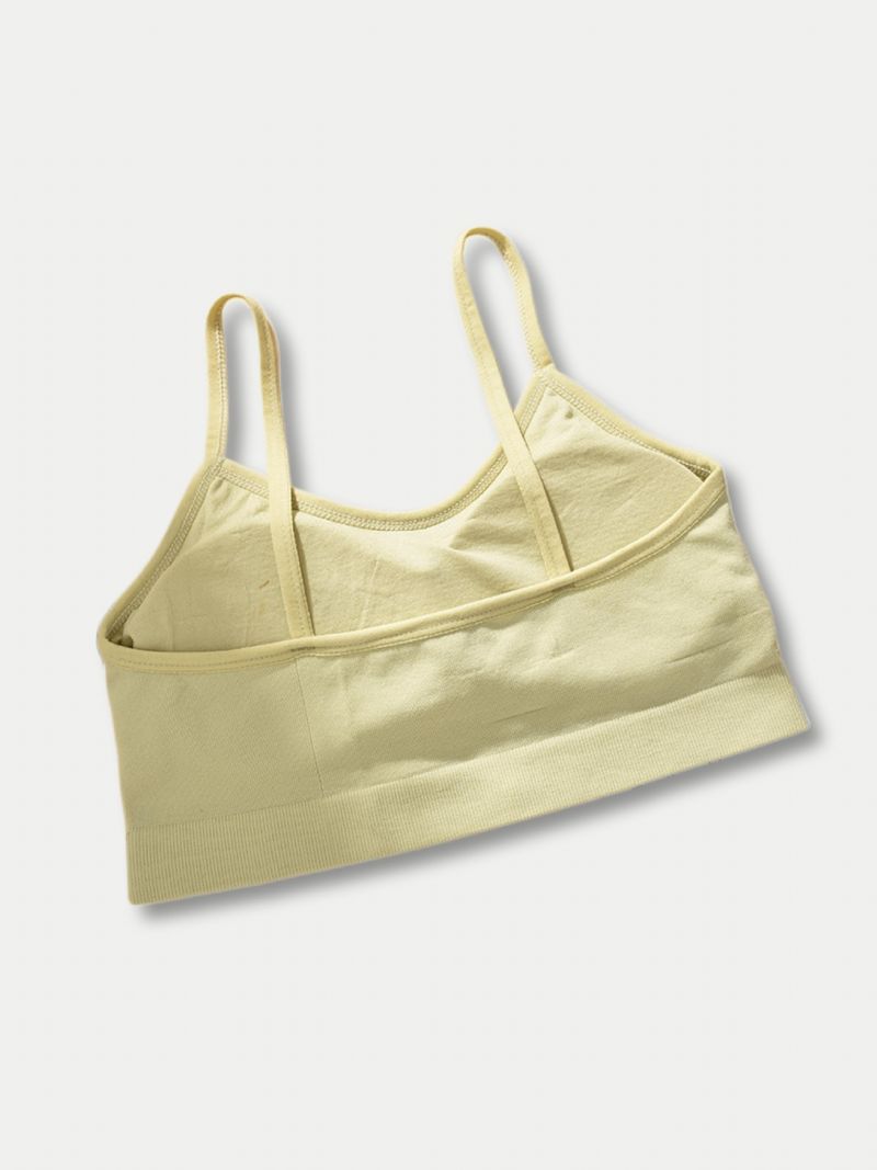 3st Flickor Soft Sports Bh Comfort Camisole Väst Med Avtagbar Kudde