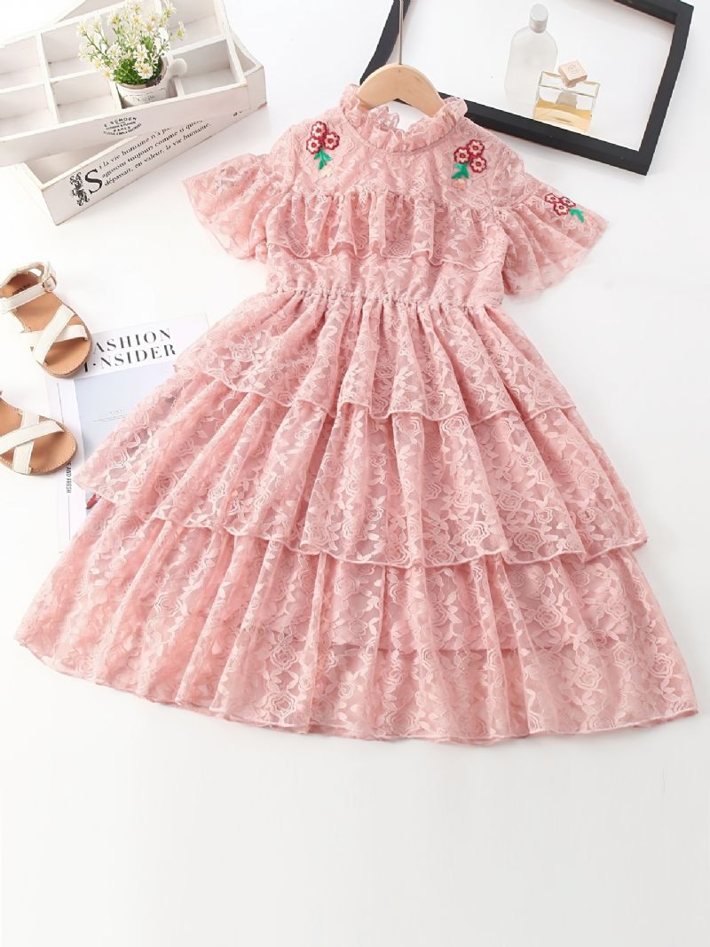 Barn Flickor Princess Dress Spring Cake Skirt Long Daily