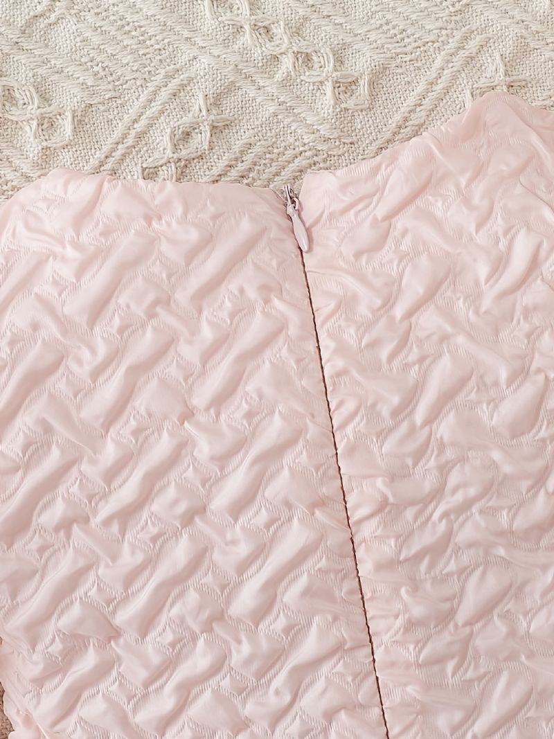 Bebis Flickor Elegant Sweet Puff Sleeve Princess Klänning Med Rosett För Fest Rosa