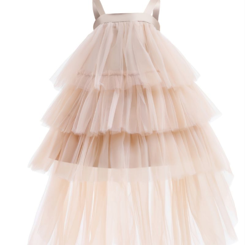 Bebis Flickor Off The Shoulder Klänning Spets Tyll Party Princess Dress