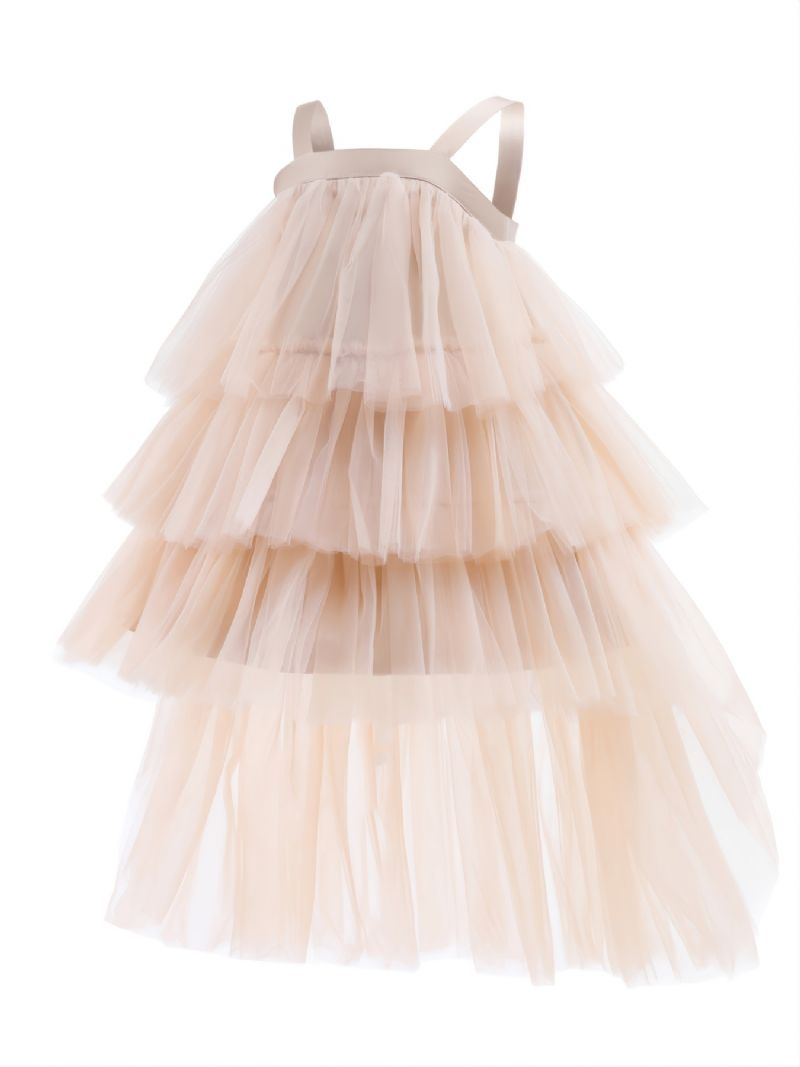 Bebis Flickor Off The Shoulder Klänning Spets Tyll Party Princess Dress