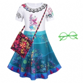 Flickor Princess Dress Up Up Födelsedagsfest Jul Cosplay Outfit Accessoarer Ingår Set Barnkläder