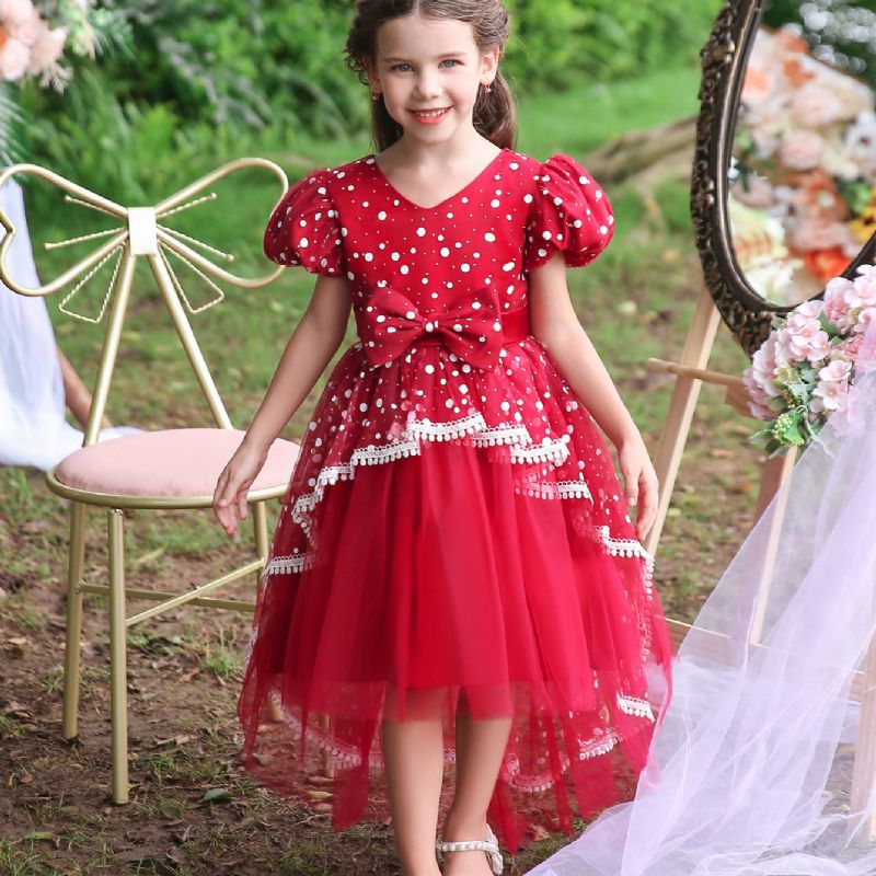 Flower Fluffy Princess Dress För Flickor