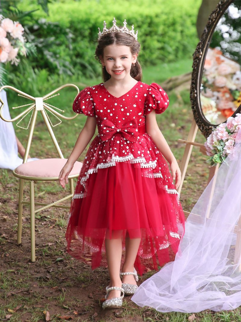 Flower Fluffy Princess Dress För Flickor