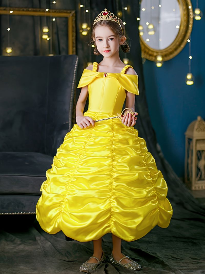 Tjejer Prinsessdräktklänning Med Accessoarer Beauty & The Beast Dress