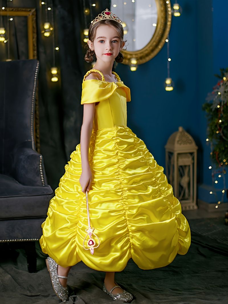 Tjejer Prinsessdräktklänning Med Accessoarer Beauty & The Beast Dress