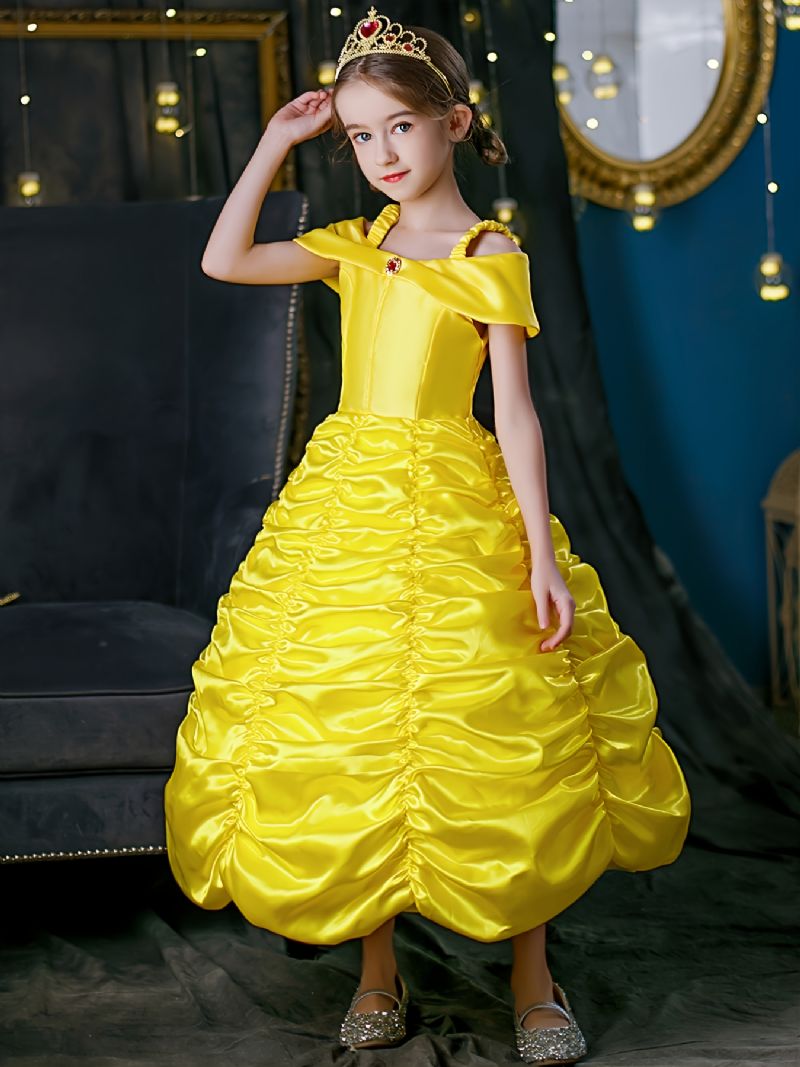 Tjejer Prinsessdräktklänning Med Accessoarer Beauty & The Beast Dress