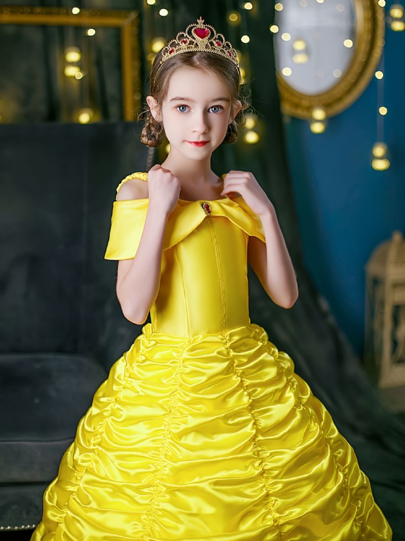 Tjejer Prinsessdräktklänning Med Accessoarer Beauty & The Beast Dress