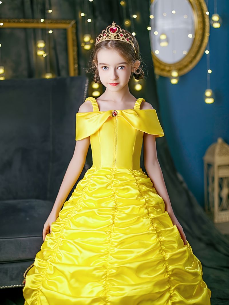 Tjejer Prinsessdräktklänning Med Accessoarer Beauty & The Beast Dress