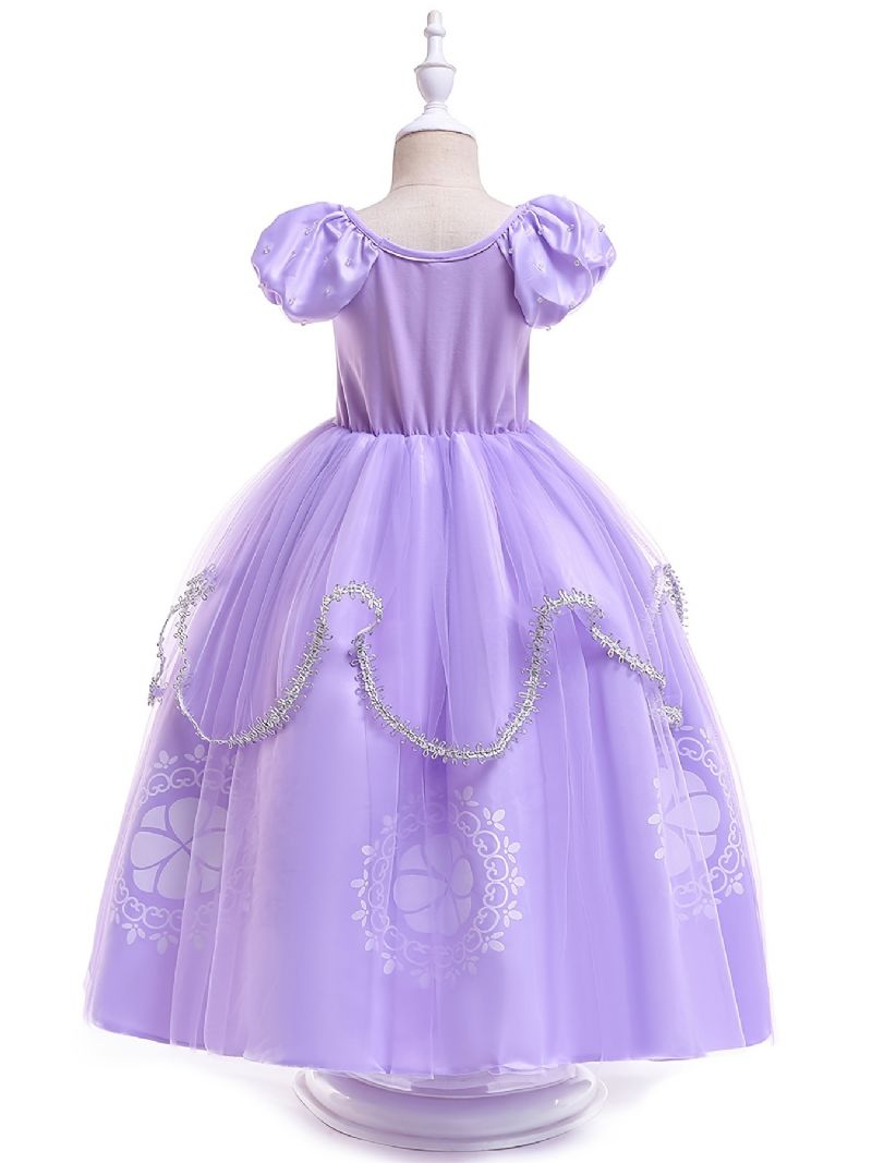 Tjejer Sofia Den Första Rapunzel Prinsessan Halloween-kostym Fancy Party Cosplay Dress Up Födelsedagsklänning