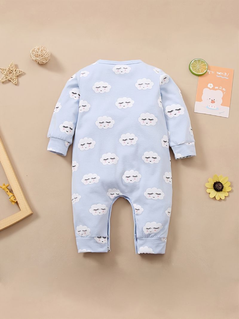 Bebis Flickor Jumpsuits Med Tecknat Molntryck