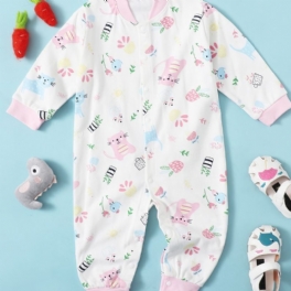 Bebis Flickor Långärmad Jumpsuit Romper Bodysuit