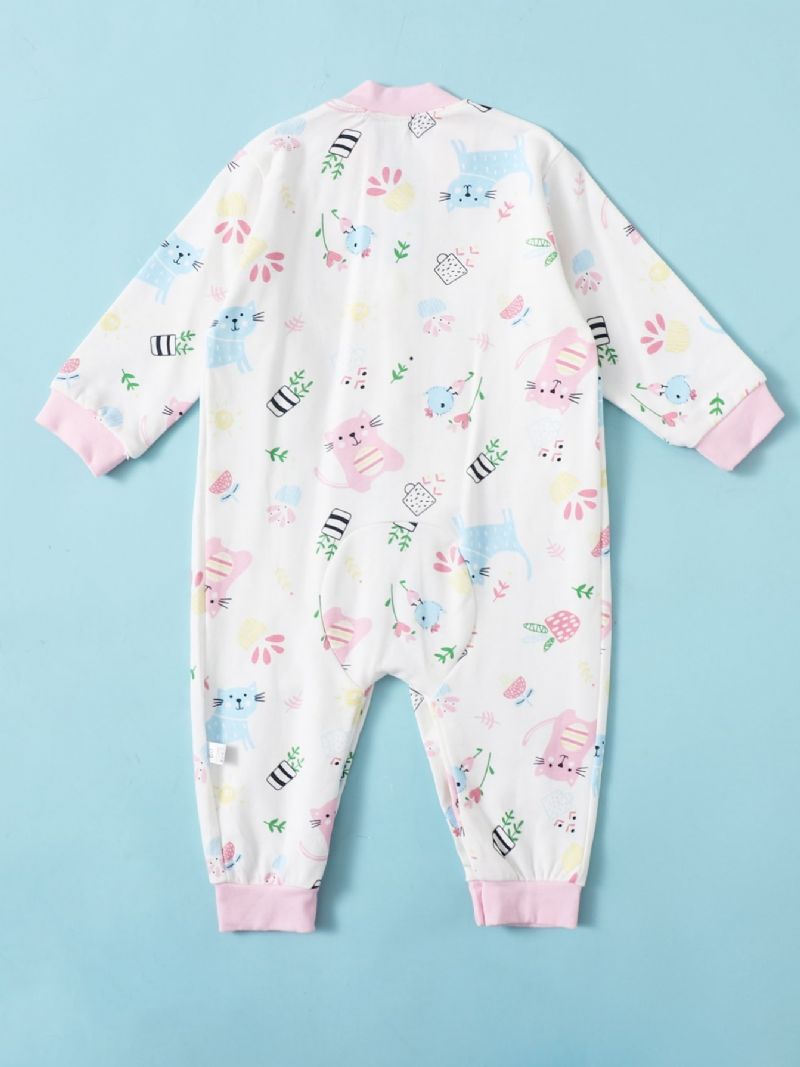 Bebis Flickor Långärmad Jumpsuit Romper Bodysuit