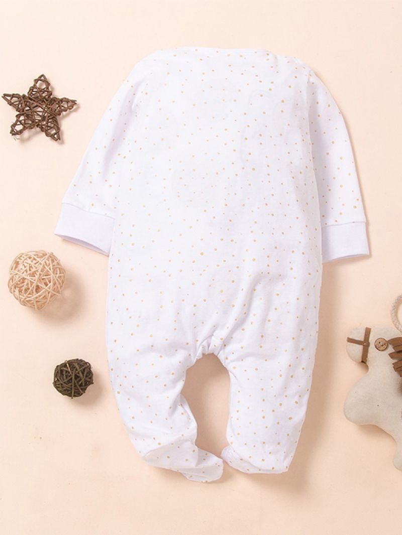 Bebis Rabbit Ears Polka Dots Långärmad Jumpsuit