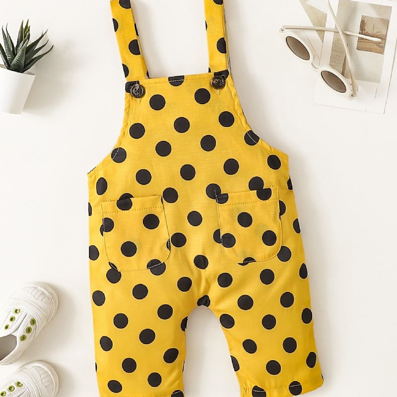 Flickor Polka Dot Suspender Byxor Jumpsuit Bebiskläder