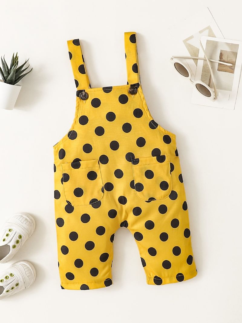 Flickor Polka Dot Suspender Byxor Jumpsuit Bebiskläder