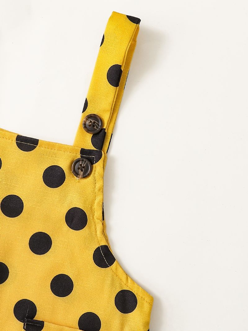 Flickor Polka Dot Suspender Byxor Jumpsuit Bebiskläder