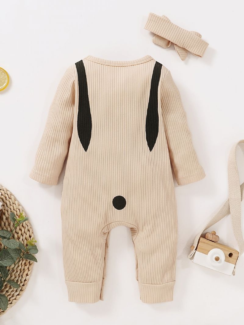 Newborn Bebis Lång Jumpsuit Romper One Piece För Pojkar Flickor Bebiskläder