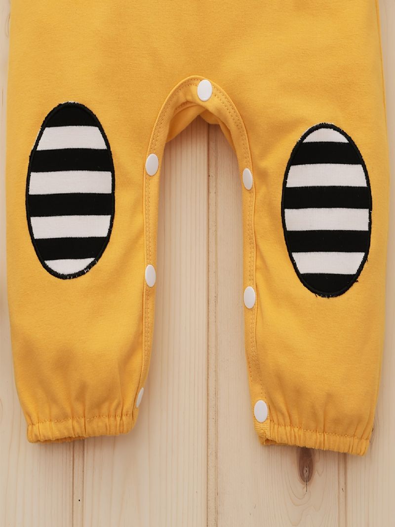 Nyfödda Flickor Jumpsuits Med Girafftryck & Pannband Set Newborn Bebis Set