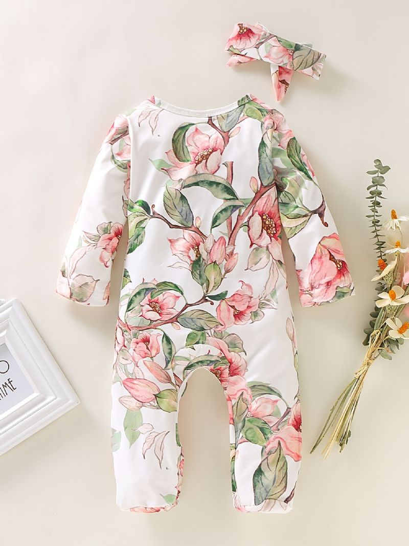 Spädbarn Flicka Blommiga Romper & Jumpsuit Bebis Kläder Outfits