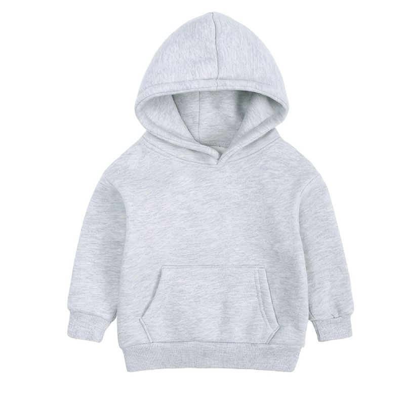 Barn Långärmad Fleece Varm Hoodie Sweatshirt Pojkar Flickor