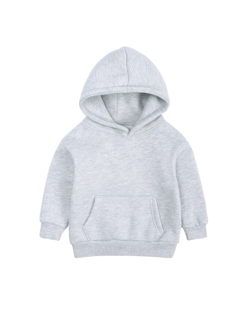 Barn Långärmad Fleece Varm Hoodie Sweatshirt Pojkar Flickor