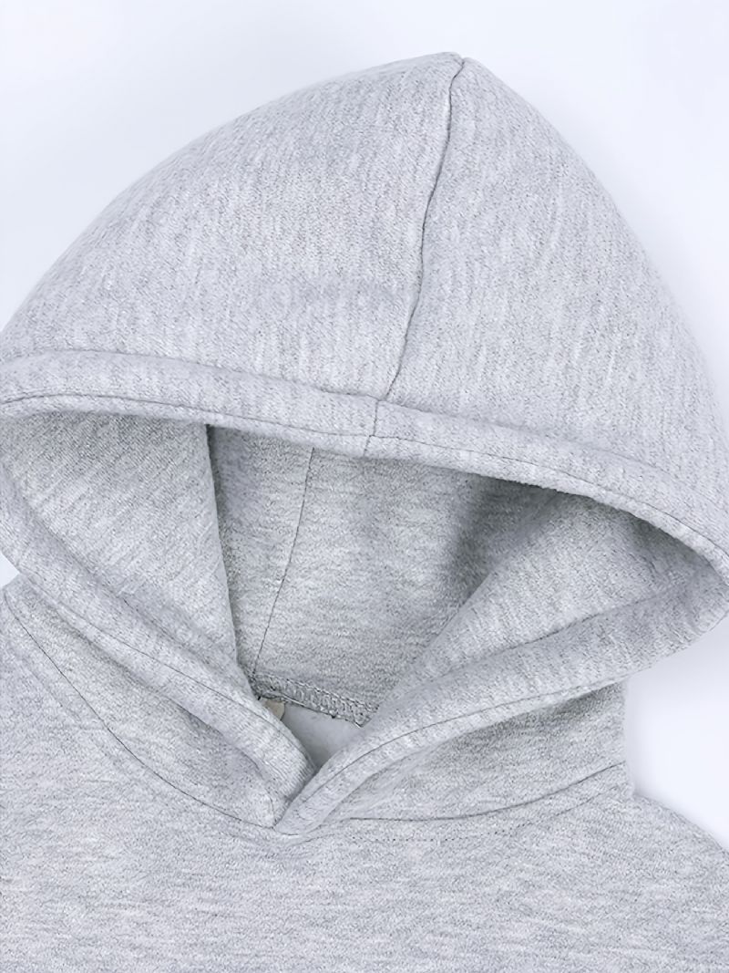 Barn Långärmad Fleece Varm Hoodie Sweatshirt Pojkar Flickor