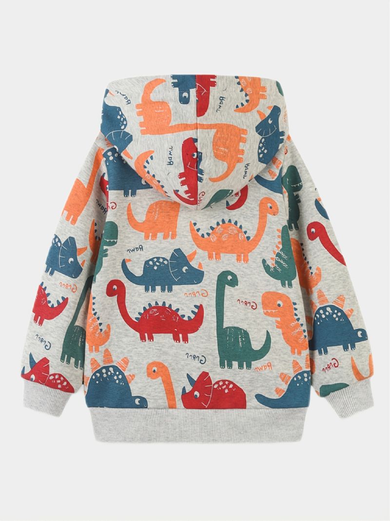 Bebis Pojkar Hoodie Dinosaur Print Långärmad Pullover Sweatshirt