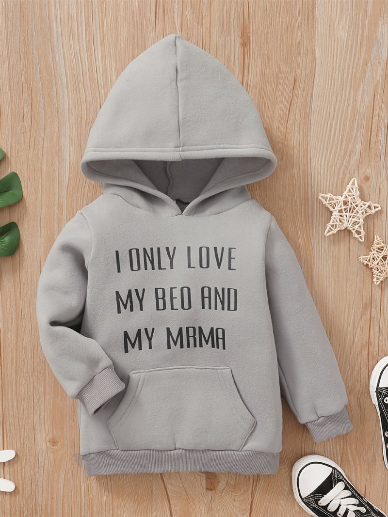 Bebis Pojkar Hoodie Långärmad Huvtröja Bebiskläder Barnkläder