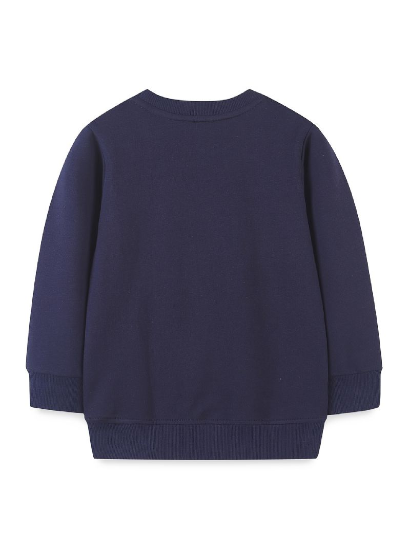 Bebis Pojkar Pullover Tecknad Fox Grafisk Crew Neck Långärmad Sweatshirt Barnkläder