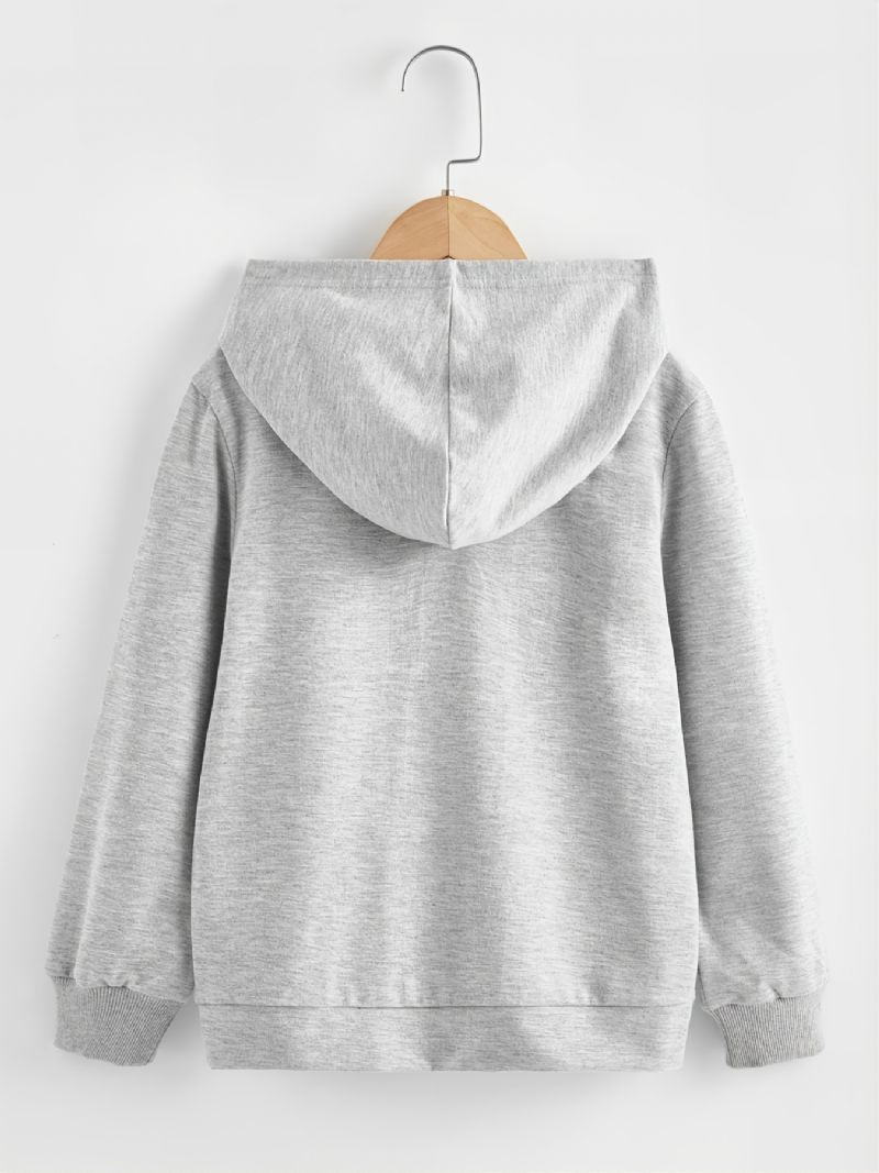 Höst-vinter Nya Barn Letter Printed Hood Sweatshirt