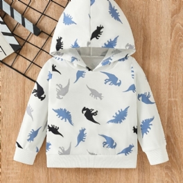 Huvtröja Med Dinosaurietryck För Barn Långärmad Tröja Sweatshirt Pojkar Flickor Barnkläder