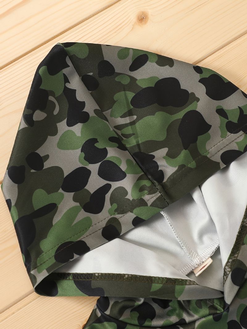 Pojkar Camouflage Hoodie Huvtröja Bebiskläder Barnkläder