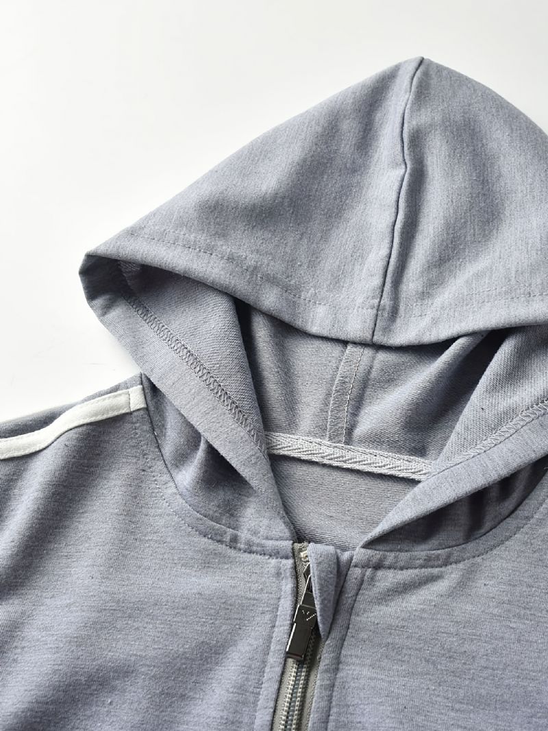 Pojkar Casual Såld Zip Up Hoodie Långärmad Huvtröja Med Ficka